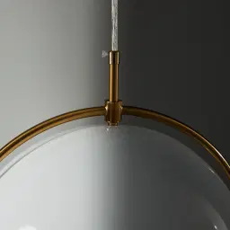 Selene Brushed Gold Metal Chandelier 38cm White Metal Shade