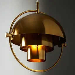 Selene Brushed Gold Metal Chandelier - 38 cm Brushed Gold Metal Shade