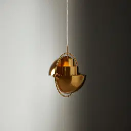 Selene Brushed Gold Metal Chandelier - 38 cm Brushed Gold Metal Shade