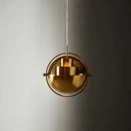 Selene Brushed Gold Metal Chandelier - 38 cm Brushed Gold Metal Shade