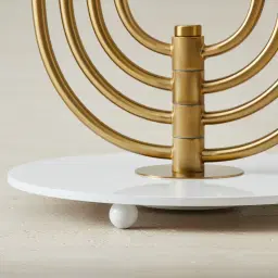 Diana Brushed Gold Metal Floor Lamp White Metal Shade