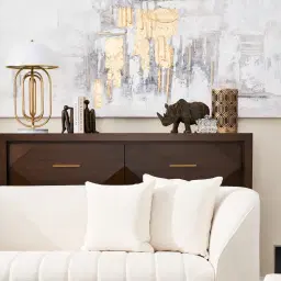 Diana Brushed Gold Metal Table Lamp White Metal Shade