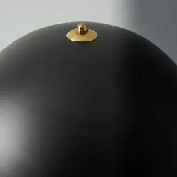 Diana Brushed Gold Metal Table Lamp Black Metal Shade