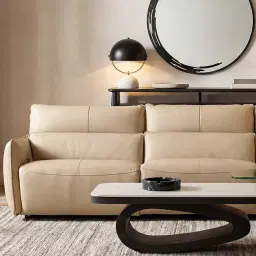 Gwen White Marble Table Lamp - Black Metal Shade