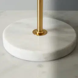 Regine Brushed Gold Metal Table Lamp White Glass Shade