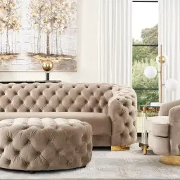 Regine Brushed Gold Metal floor Lamp-White Glass Shade