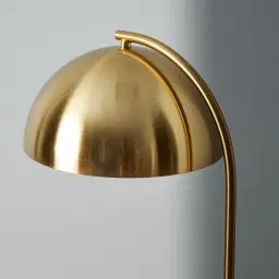 Marga White Marble Table Lamp Brushed Gold Metal Shade