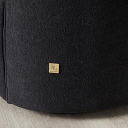 Ava Black Woven Fabric 2-Seater Sofa