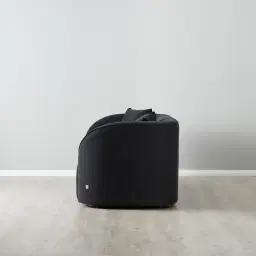 Ava Black Woven Fabric 2-Seater Sofa