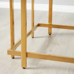 Grazia Brushed Gold Stainless Steel Side Table