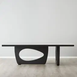 Aspen III White Sintered Stone Dining Table - Matte Black Legs