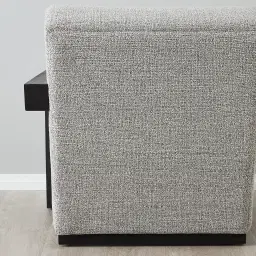 Stellan Mid Grey Woven Fabric Occasional Chair-Black Legs