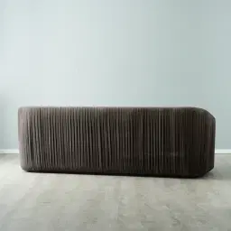 Crown Mushroom Velvet 3-Seater Sofa