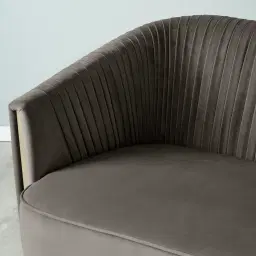 Crown Mushroom Velvet 3-Seater Sofa