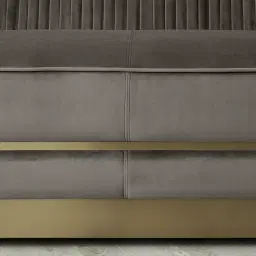 Crown Mushroom Velvet 3-Seater Sofa