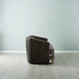 Crown Mushroom Velvet 3-Seater Sofa