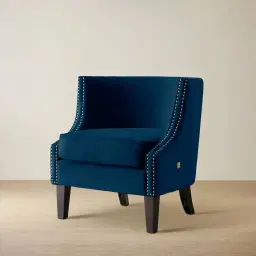 Vogue Navy Blue Velvet Chair