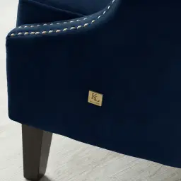 Vogue Navy Blue Velvet Chair