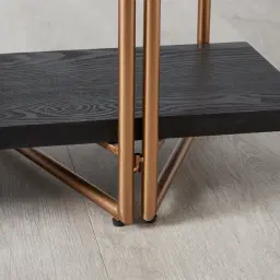 Heinrich Black Wooden Shelf