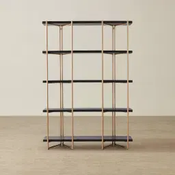 Heinrich Black Wooden Shelf