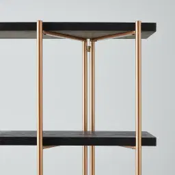 Heinrich Black Wooden Shelf