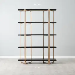 Heinrich Black Wooden Shelf