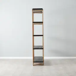 Heinrich Black Wooden Shelf