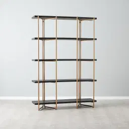 Heinrich Black Wooden Shelf