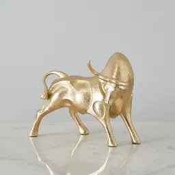 Zoro Bull Gold Resin Decorative