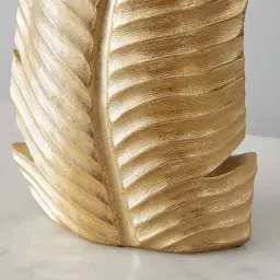 Platano Leaf Gold Resin Vase-Tall