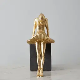 Alicia Ballerina Gold Resin Decorative