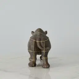 Rocky Rhino Bronze Resin Decorative