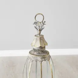 Lois Antique Gold Metal Standing Lantern
