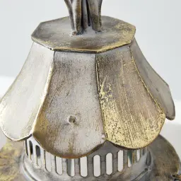 Sibyl Antique Gold Metal Standing Lantern