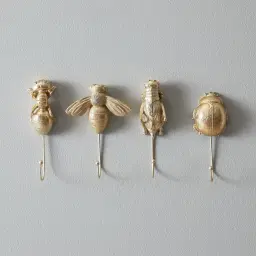 Entomophile Gold Resin Wall Decor (Set of 4)