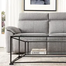 McKenna Dark Grey Woven Fabric 2-Seater Electric Recliner