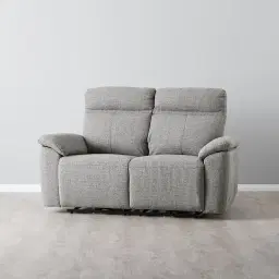 McKenna Dark Grey Woven Fabric 2-Seater Electric Recliner
