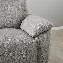 McKenna Dark Grey Woven Fabric 2-Seater Electric Recliner