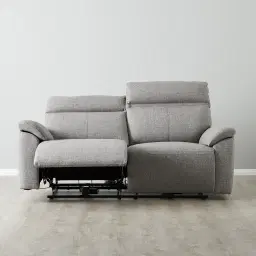 McKenna Dark Grey Woven Fabric 3-Seater Electric Recliner