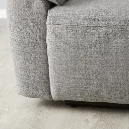 McKenna Dark Grey Woven Fabric 3-Seater Electric Recliner