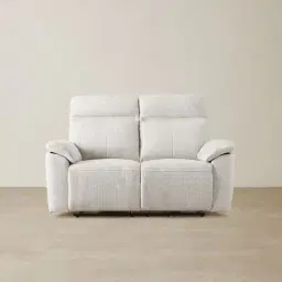 McKenna Dove Grey Woven Fabric 2-Seater Electric Recliner