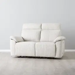 McKenna Dove Grey Woven Fabric 2-Seater Electric Recliner