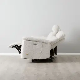 McKenna Dove Grey Woven Fabric 2-Seater Electric Recliner