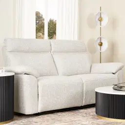 McKenna Dove Grey Woven Fabric 3-Seater Electric Recliner