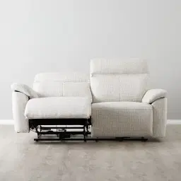 McKenna Dove Grey Woven Fabric 3-Seater Electric Recliner