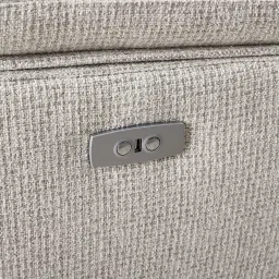 McKenna Dove Grey Woven Fabric 3-Seater Electric Recliner