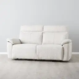 McKenna Dove Grey Woven Fabric 3-Seater Electric Recliner