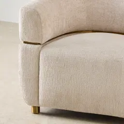 Malta II Powder White Chenille Fabric Occasional Chair