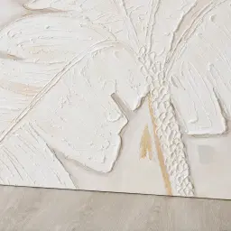 White Banana Leaves Painting