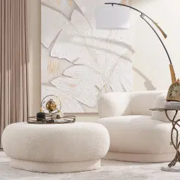 White Banana Leaves Painting